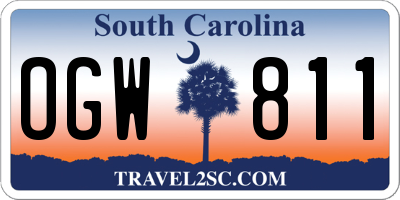SC license plate OGW811
