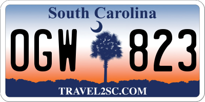 SC license plate OGW823