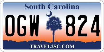 SC license plate OGW824