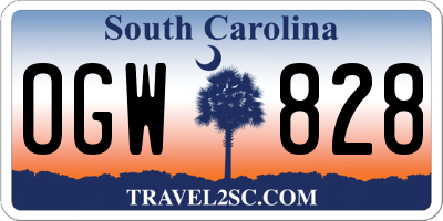 SC license plate OGW828