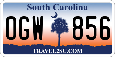 SC license plate OGW856