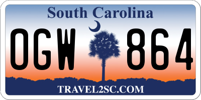 SC license plate OGW864