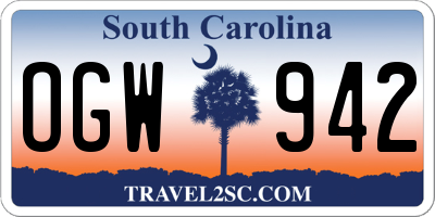 SC license plate OGW942