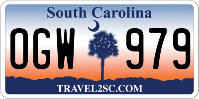 SC license plate OGW979