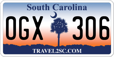 SC license plate OGX306