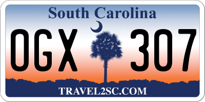SC license plate OGX307