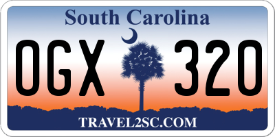 SC license plate OGX320