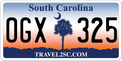 SC license plate OGX325