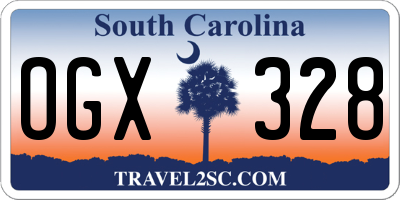 SC license plate OGX328