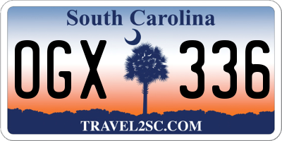 SC license plate OGX336