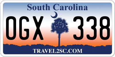 SC license plate OGX338