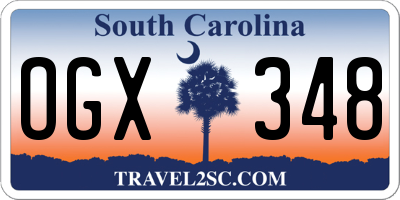 SC license plate OGX348