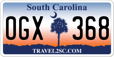 SC license plate OGX368