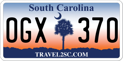 SC license plate OGX370