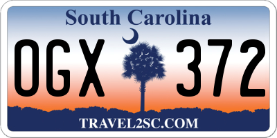 SC license plate OGX372