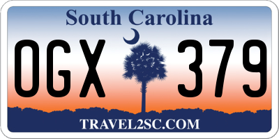 SC license plate OGX379