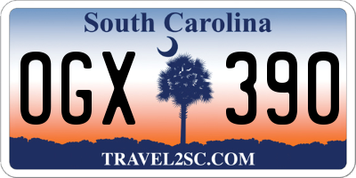 SC license plate OGX390