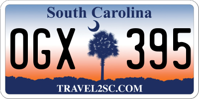 SC license plate OGX395