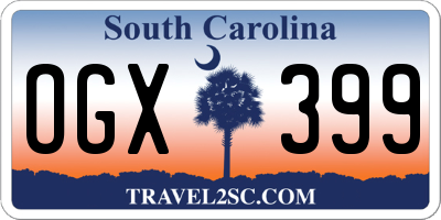 SC license plate OGX399