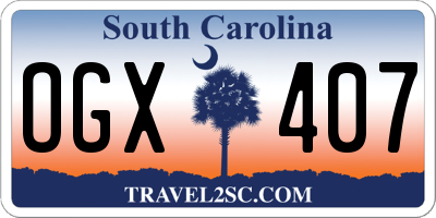 SC license plate OGX407