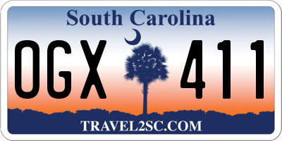 SC license plate OGX411