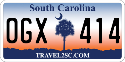 SC license plate OGX414
