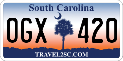 SC license plate OGX420