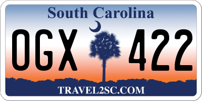 SC license plate OGX422