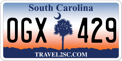 SC license plate OGX429