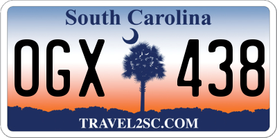 SC license plate OGX438