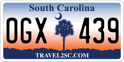 SC license plate OGX439