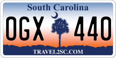 SC license plate OGX440