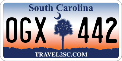 SC license plate OGX442