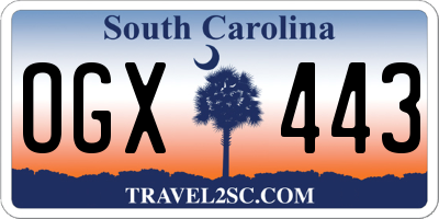 SC license plate OGX443