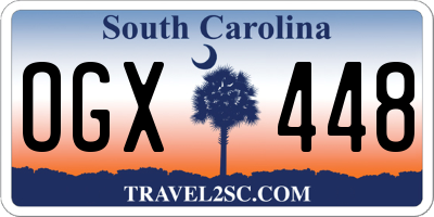 SC license plate OGX448