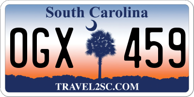 SC license plate OGX459