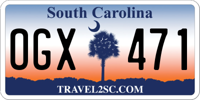 SC license plate OGX471