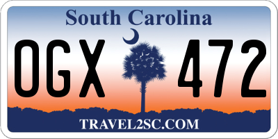 SC license plate OGX472