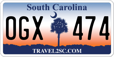 SC license plate OGX474