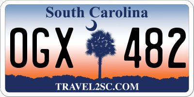 SC license plate OGX482