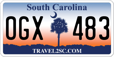SC license plate OGX483