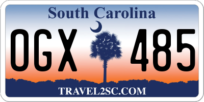 SC license plate OGX485