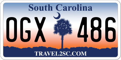 SC license plate OGX486