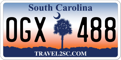 SC license plate OGX488