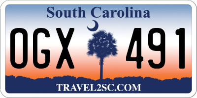 SC license plate OGX491