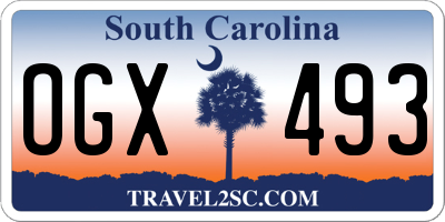 SC license plate OGX493