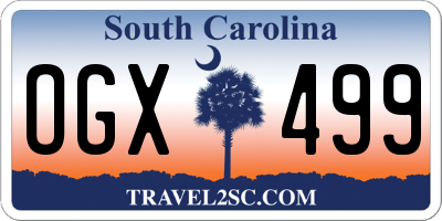 SC license plate OGX499
