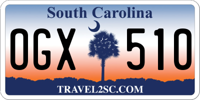 SC license plate OGX510
