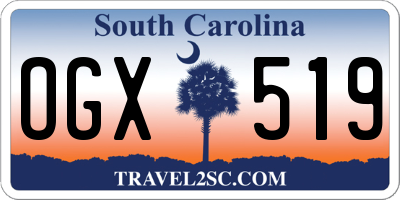 SC license plate OGX519