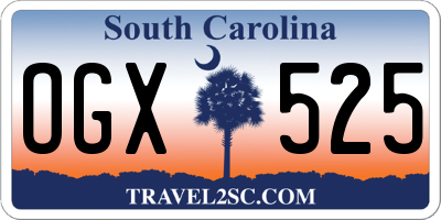 SC license plate OGX525